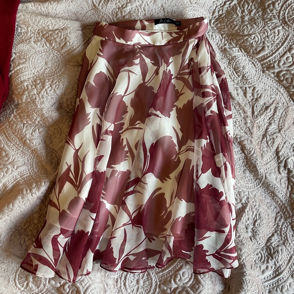 y2k vintage floral print skirt